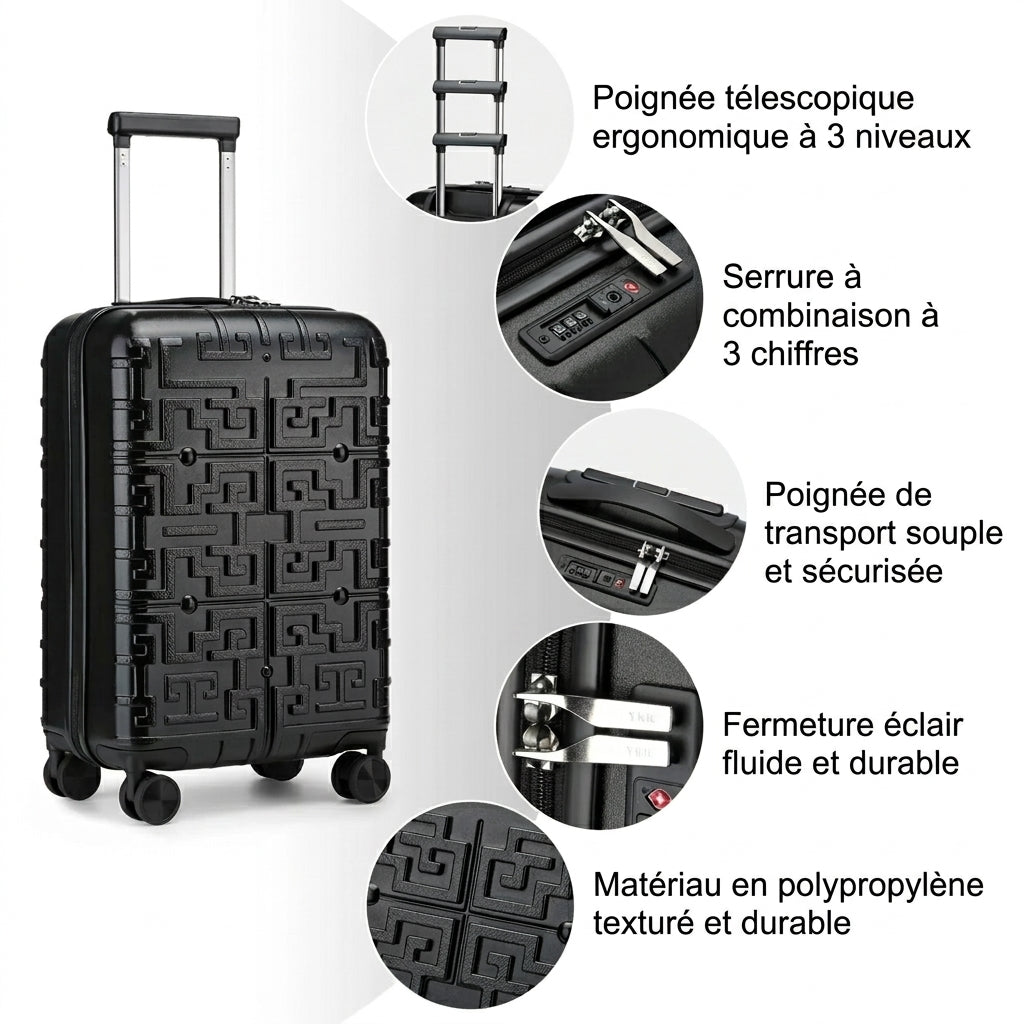 Valise cabine rigide dans plusieurs coloris