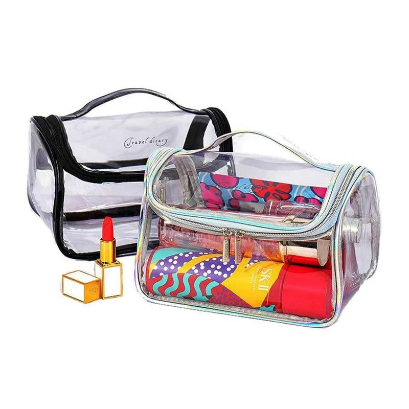 Détail de la fermeture de la trousse de toilette