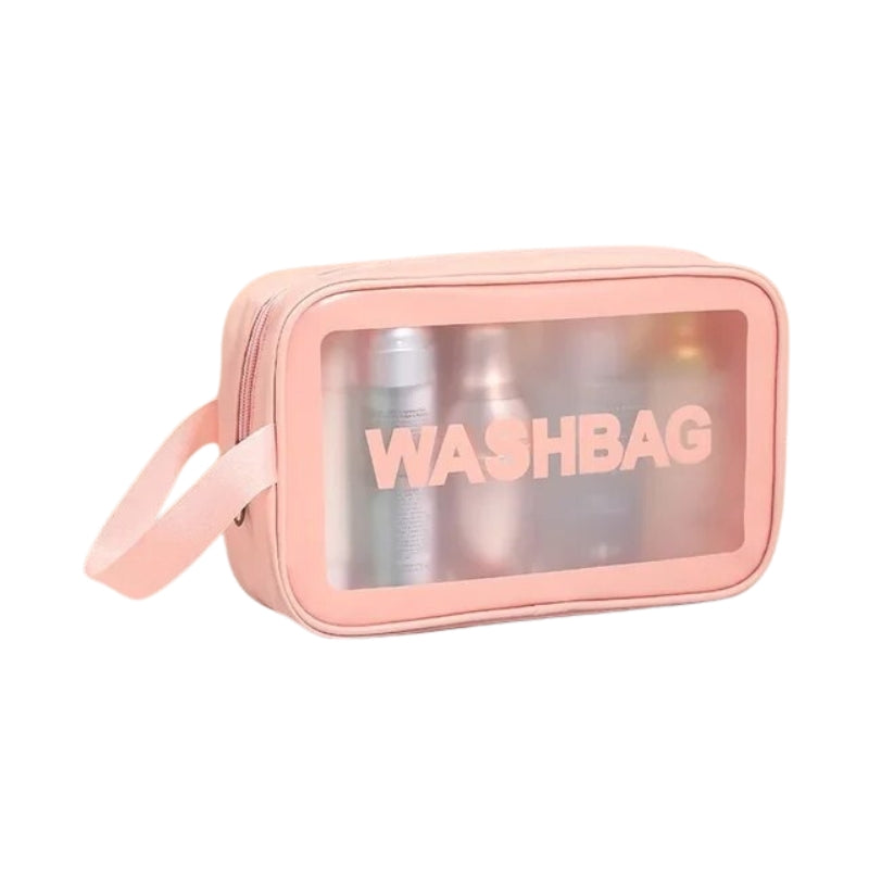 Trousse transparente en situation de voyage