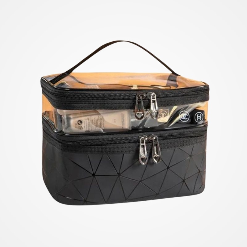 Trousse de toilette vanity souple en situation de voyage