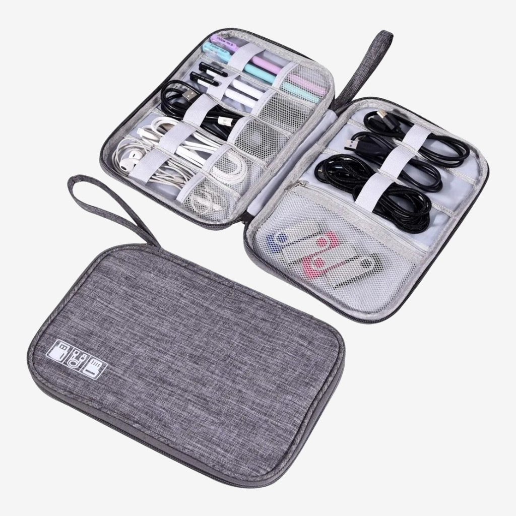 Organisateur étanche pour câbles et accessoires électroniques