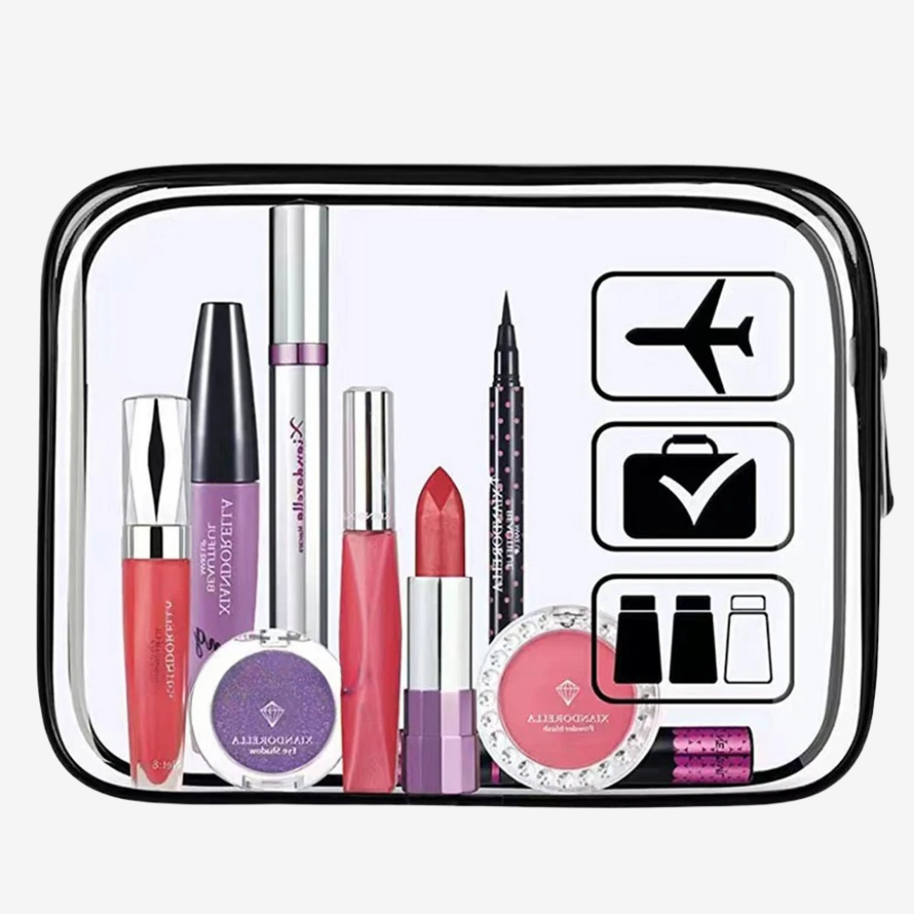 Halte — Trousses Transparentes pour Liquides Cabine, format 20x15x6 cm