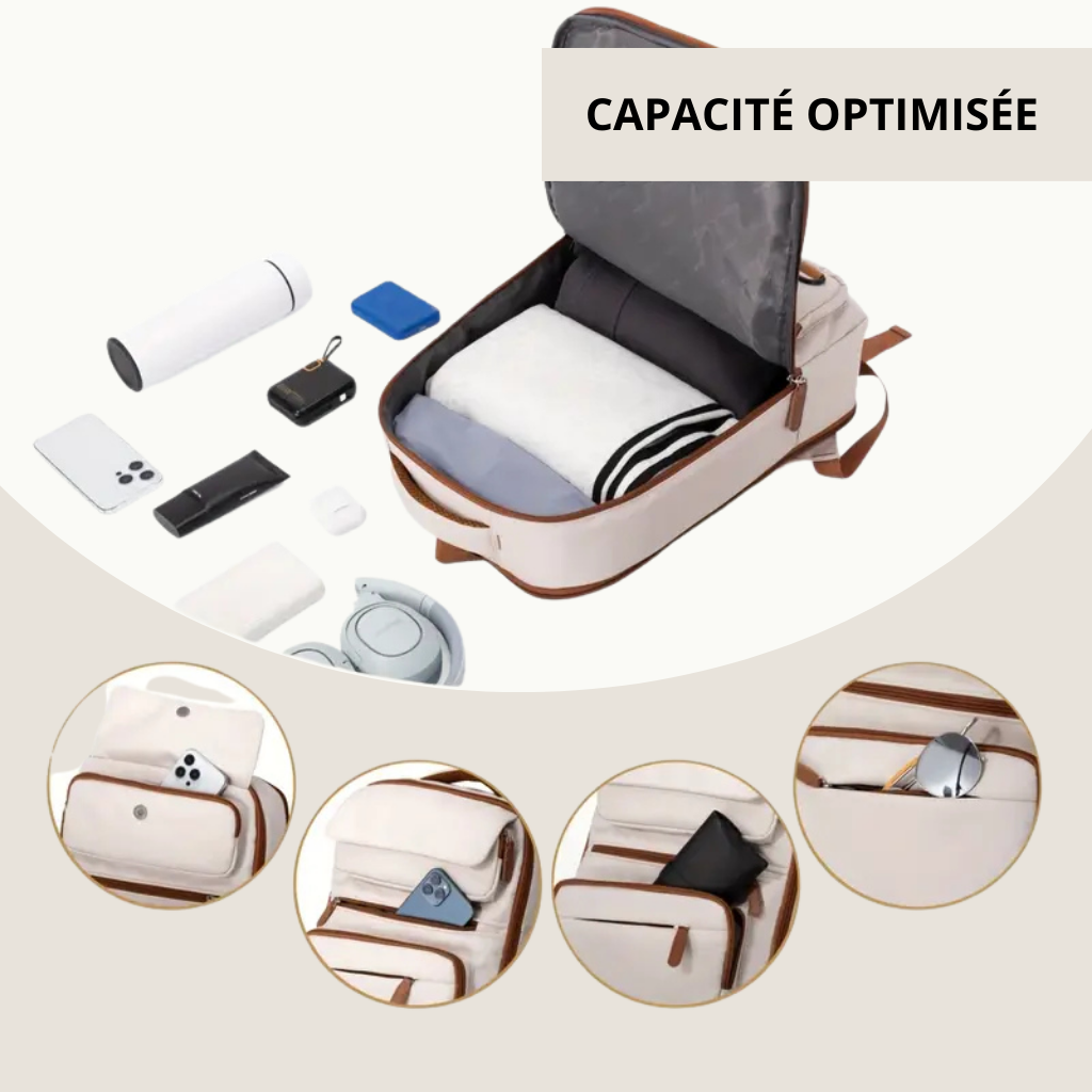 Bagage cabine sous-siège porté sur le dos