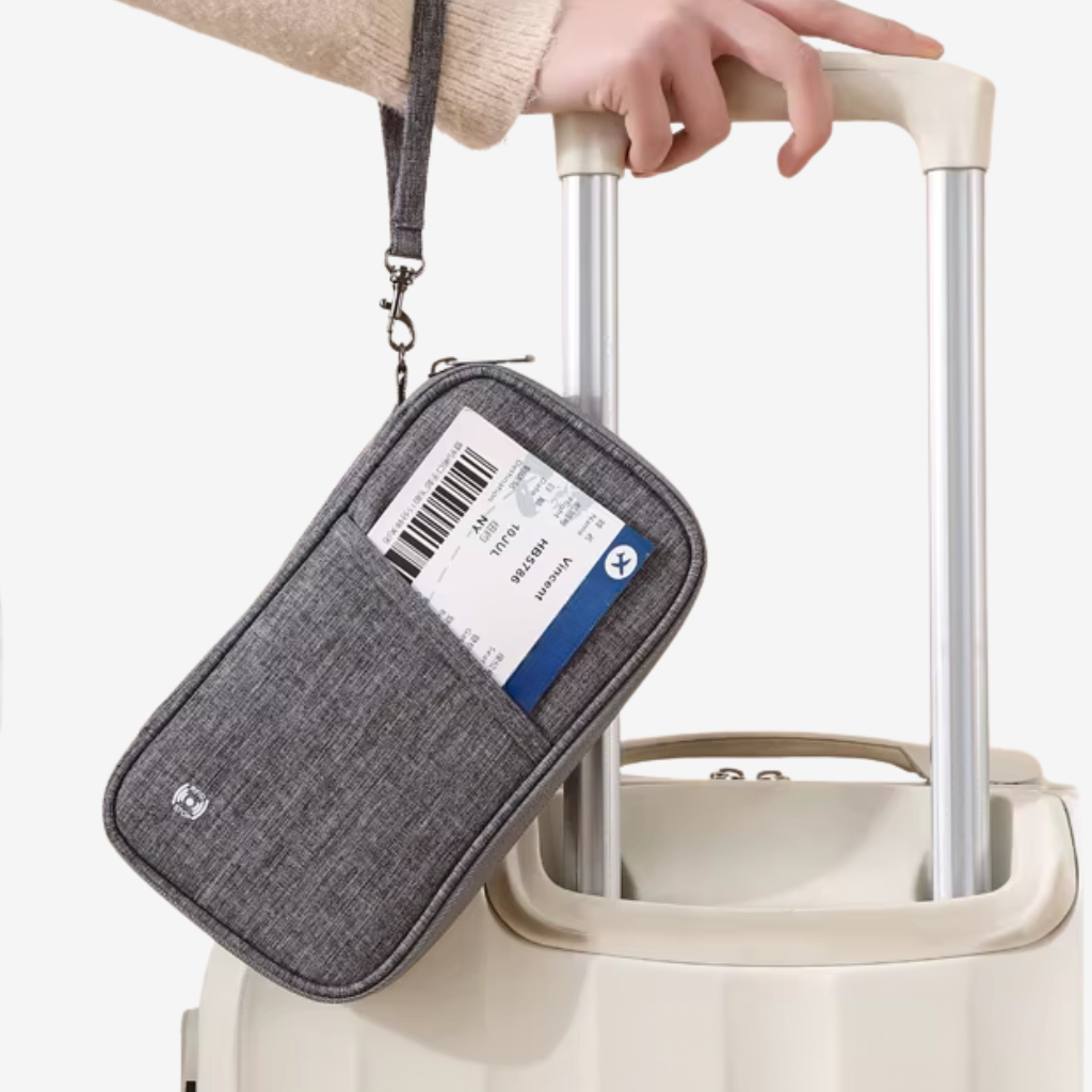 Fermeture sécurisée de la pochette de voyage