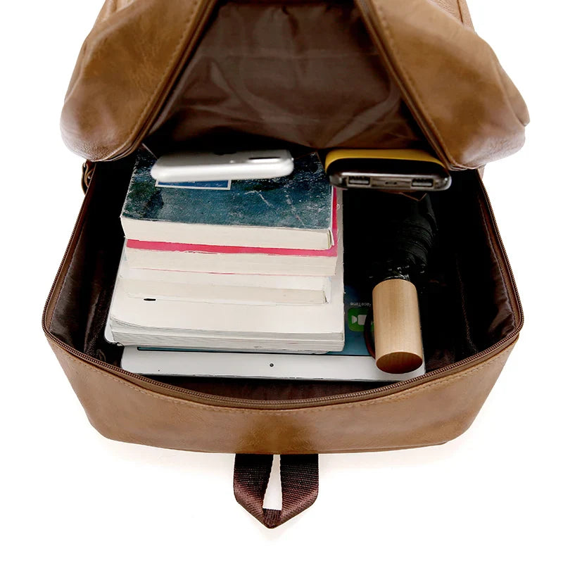 Détail des finitions du sac à dos en cuir PU
