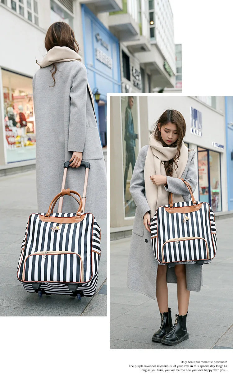 Motif marinière rayé du sac de voyage