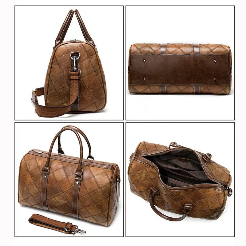 Sac de voyage cuir vintage coloris alternatif