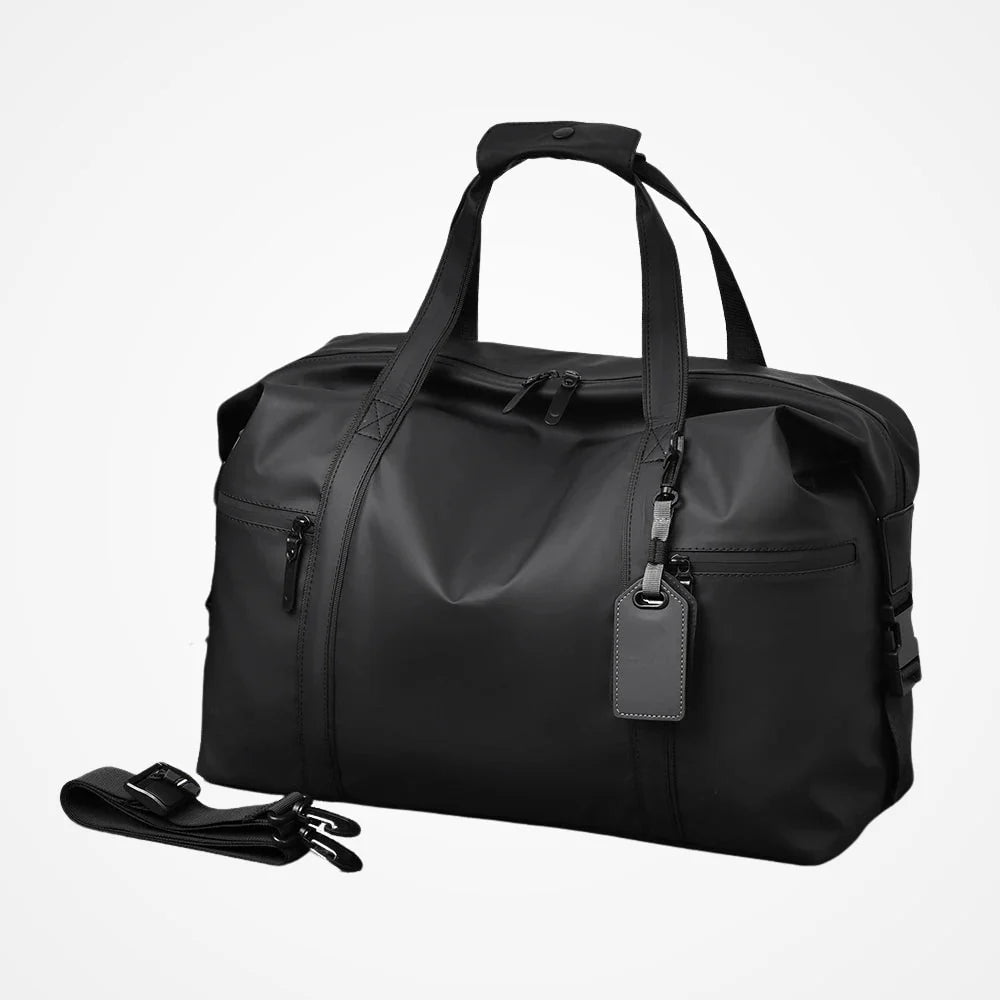 Détail du simili cuir du sac cabine