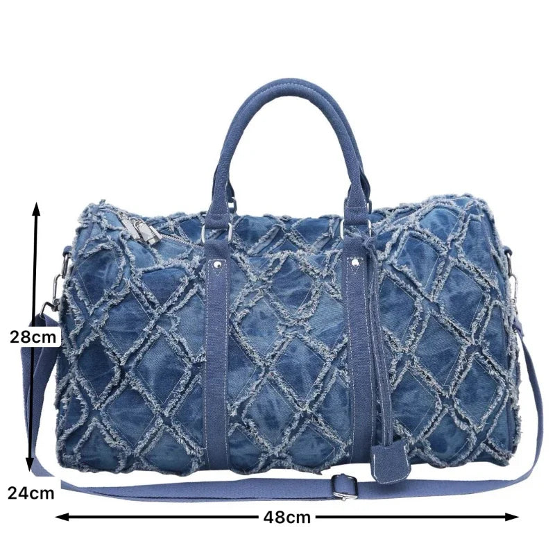 Sac bandoulière en toile coloris noir