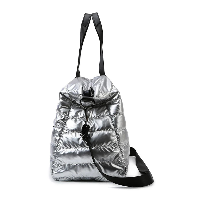 Sac bandoulière coloris argent
