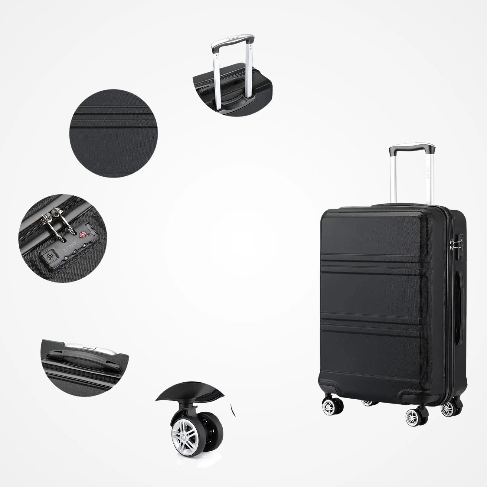 Intérieur spacieux de la grande valise souple