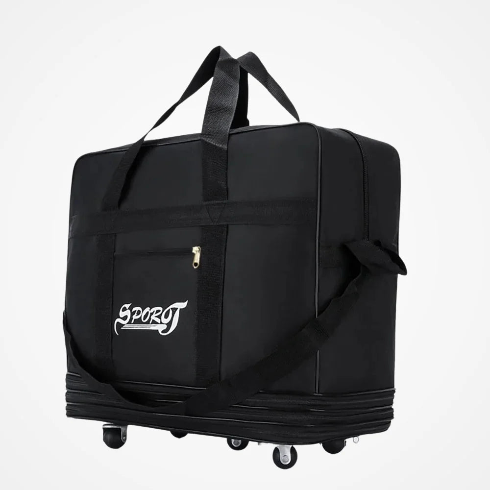Valise souple extensible en tissu Oxford noire