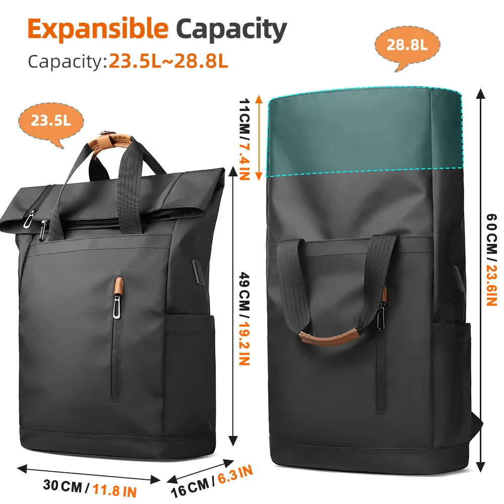 Compartiment ordinateur rembourré du sac roll top