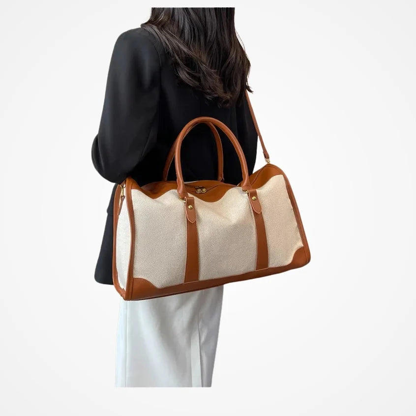 Sac week-end femme coloris marron