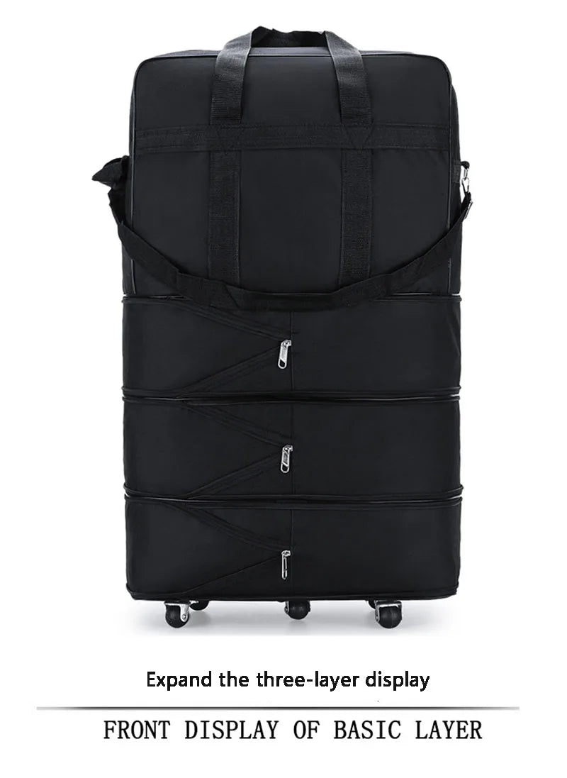 Poches extérieures zippées de la valise souple
