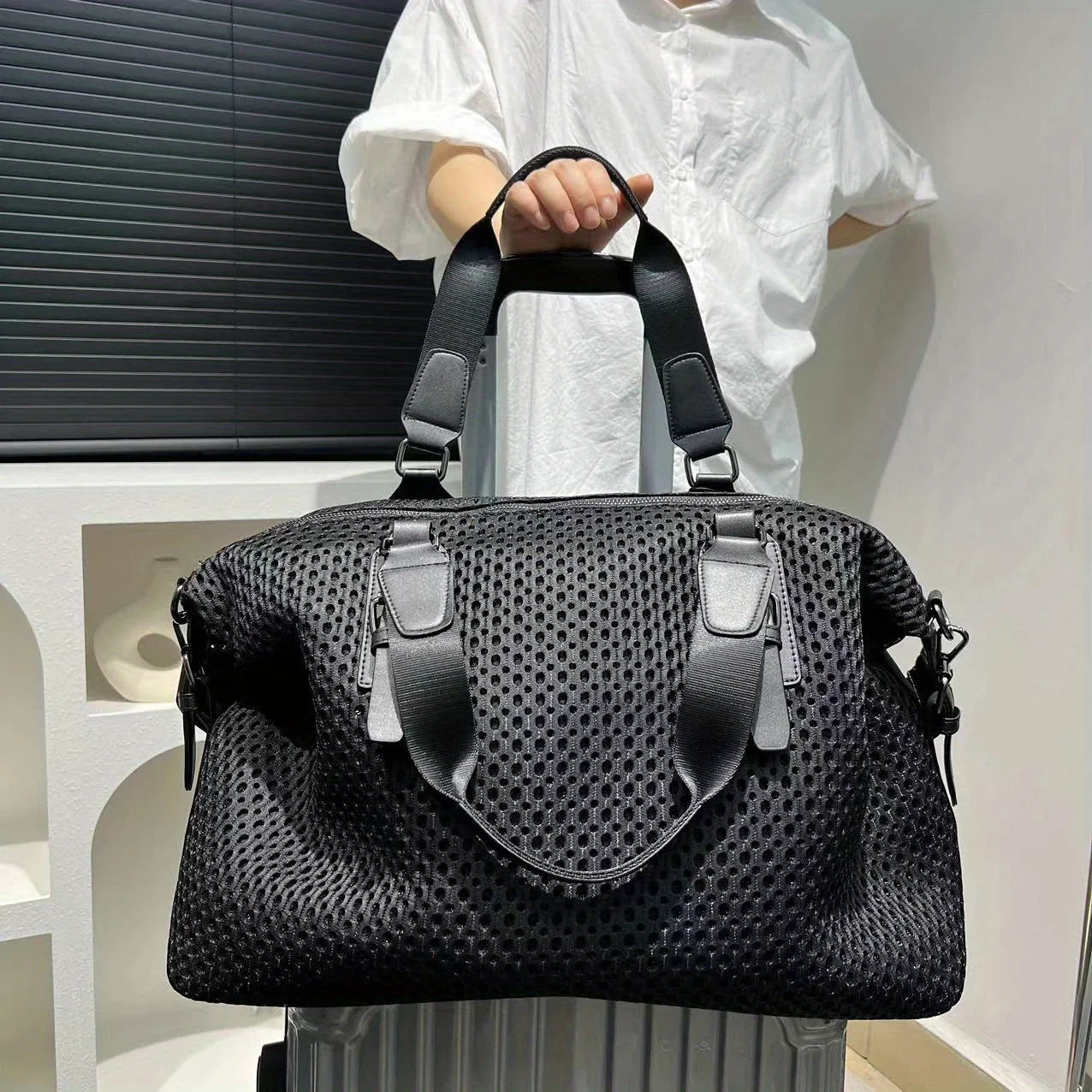 Sac bandoulière nylon vu de profil