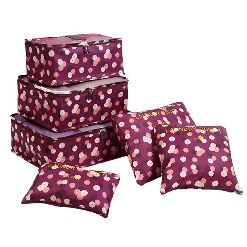 Compartiments de l'organisateur de valise à motifs