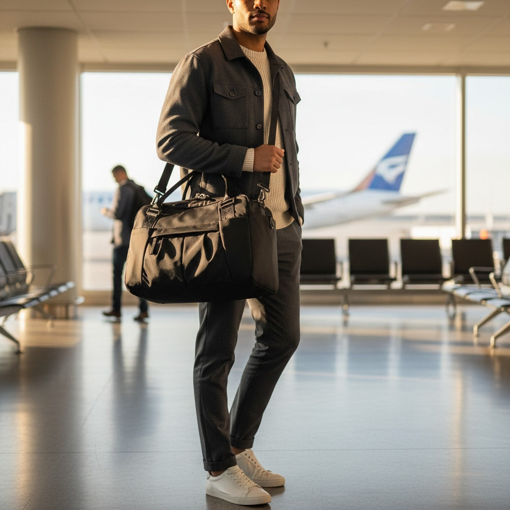 Sac cabine sous-siège en situation de voyage