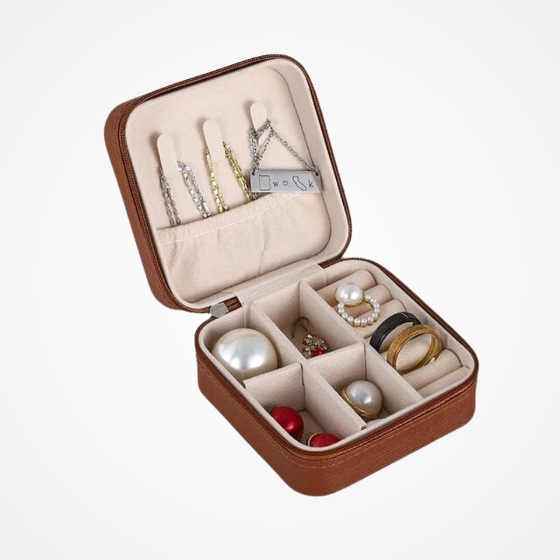 Rangement des bagues et boucles d'oreilles dans la boîte