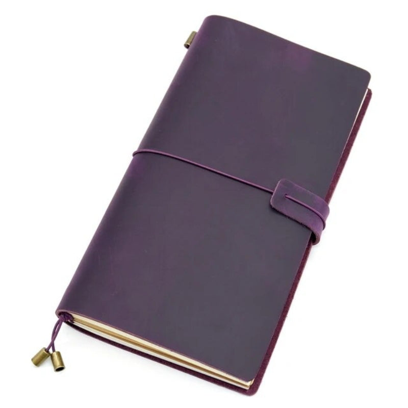 Carnet en cuir ouvert montrant les pages intérieures