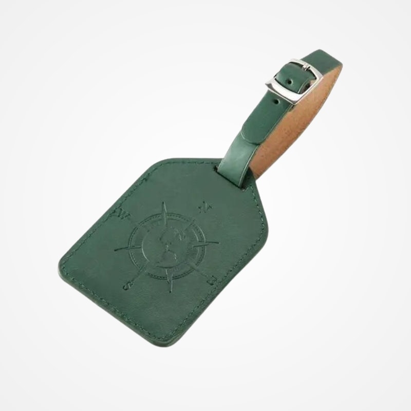 Étiquette de bagage en simili cuir vue principale