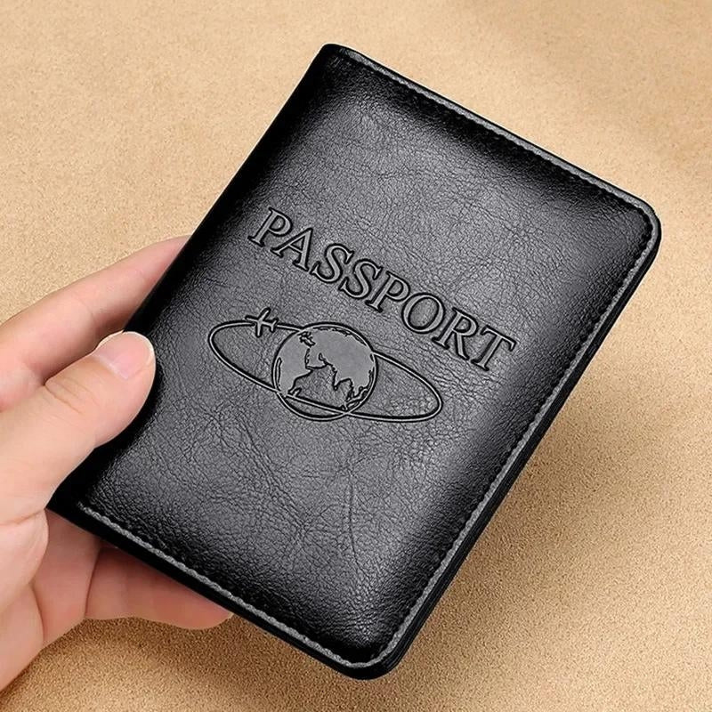 Étui passeport cuir fermé, vue de face