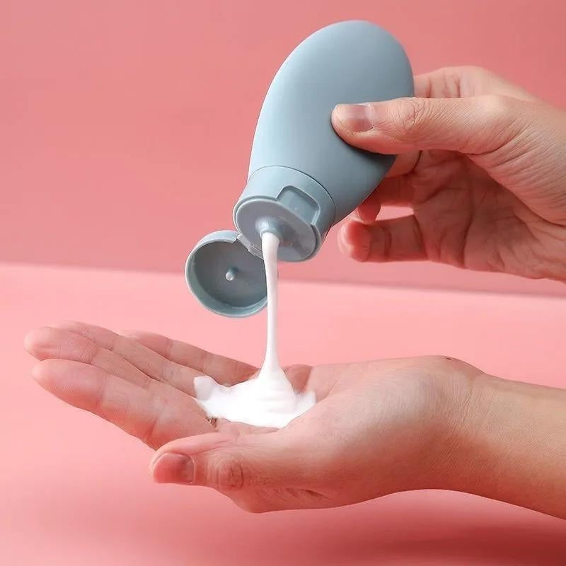 Flacon réutilisable rempli de produit de toilette