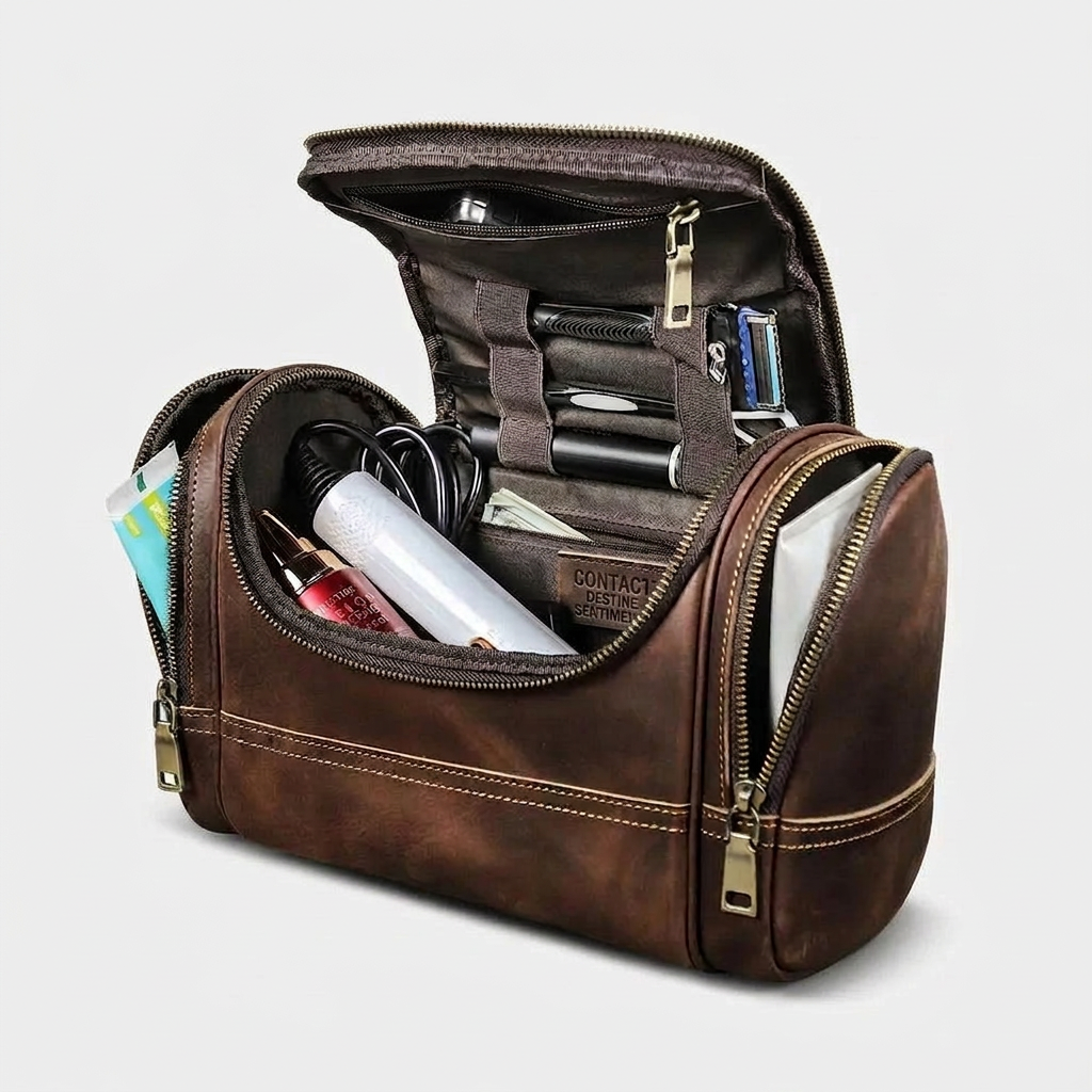 Onde — Trousse de Toilette en Cuir Véritable, vue principale