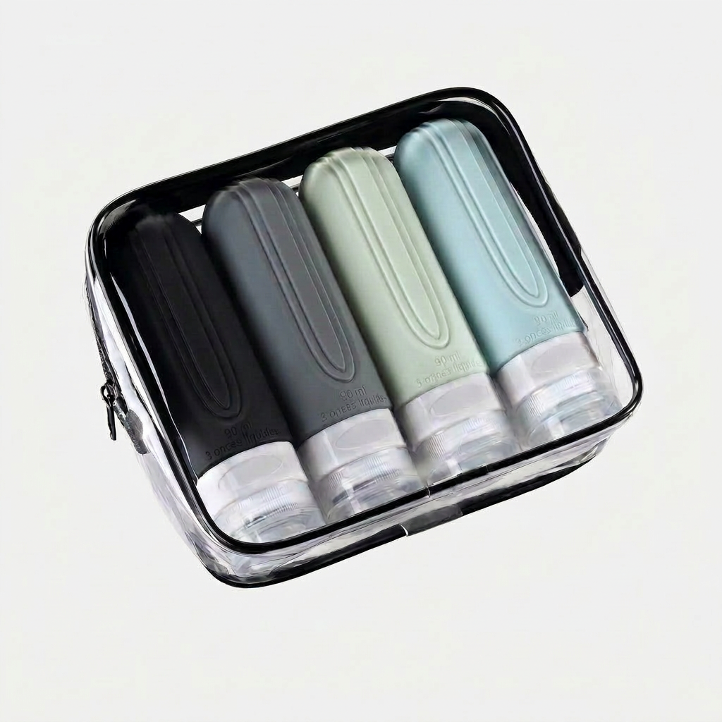 Flacons de voyage rechargeables en silicone 90 ml