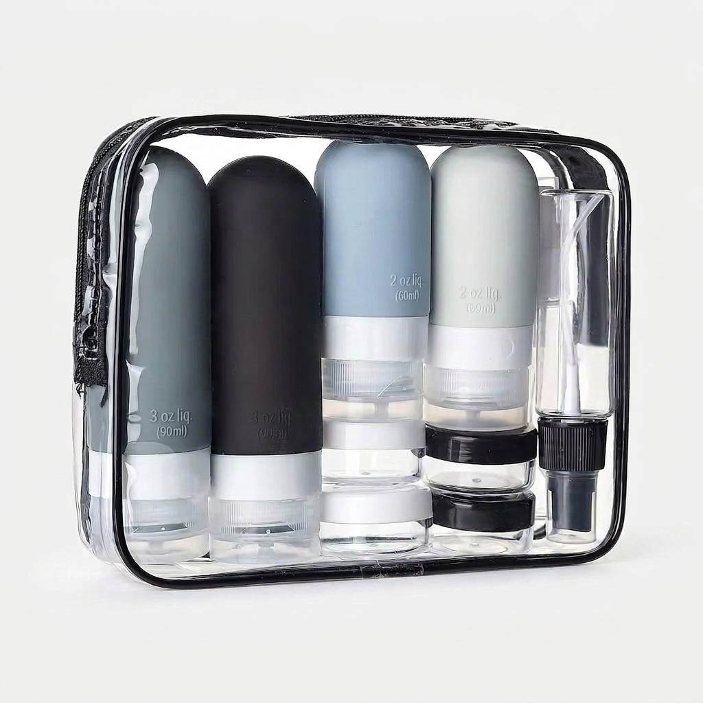Kit de 16 flacons de voyage anti-fuite en silicone