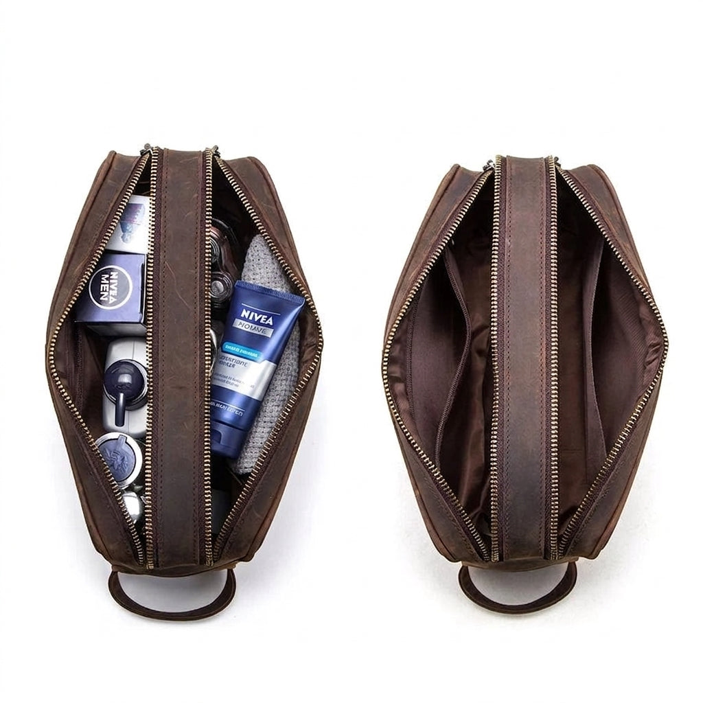 Trousse en cuir pleine fleur vue de face