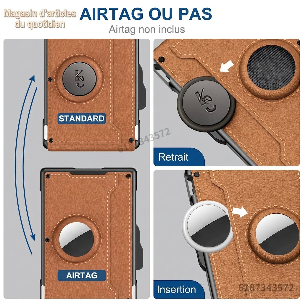 Cap-Horn — Portefeuille Fin Pop-up Anti-RFID, profil fin en poche