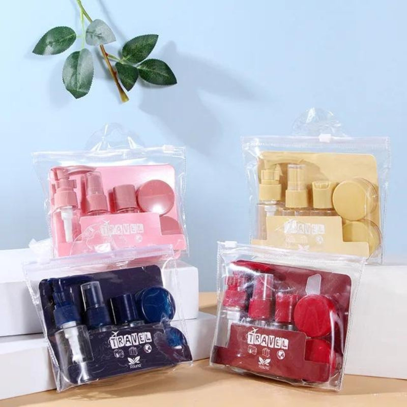 Comptoir — Kit de Flacons de Voyage Format Cabine, rangement dans la trousse