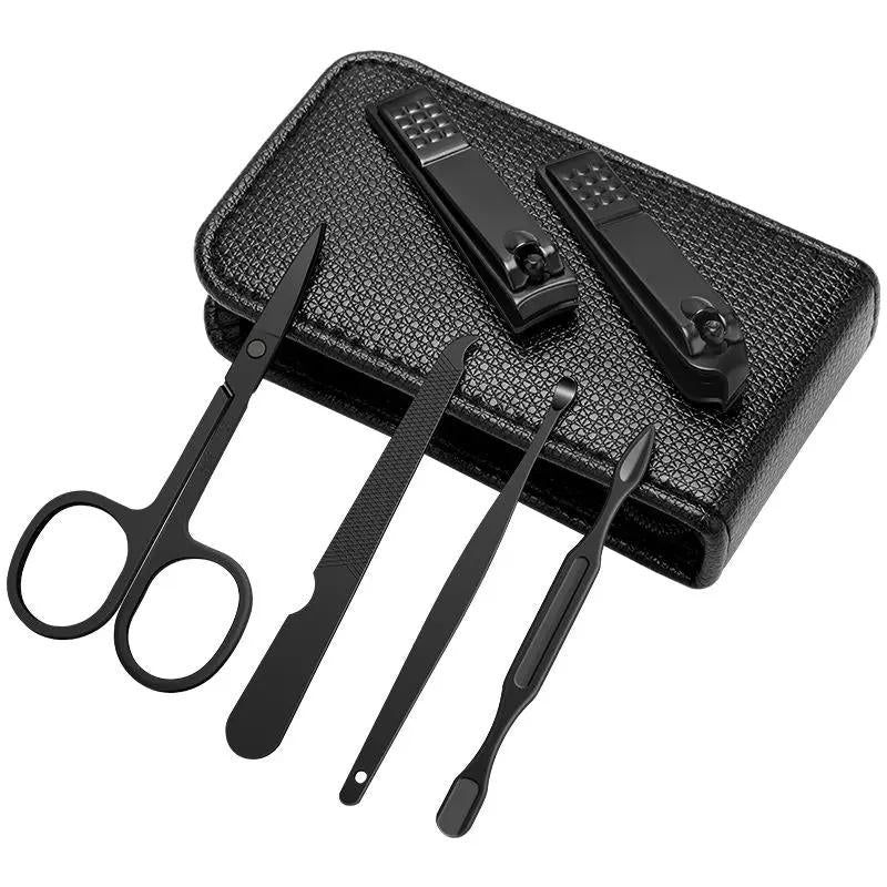 Étui zippé du kit manucure ouvert