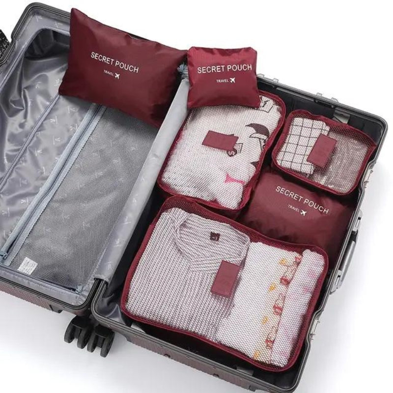 Organisation d'une valise avec le kit de pochettes