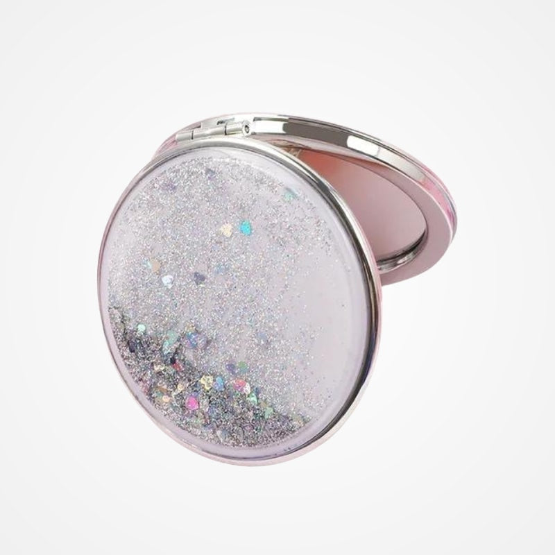Coloris disponibles du miroir de poche à paillettes