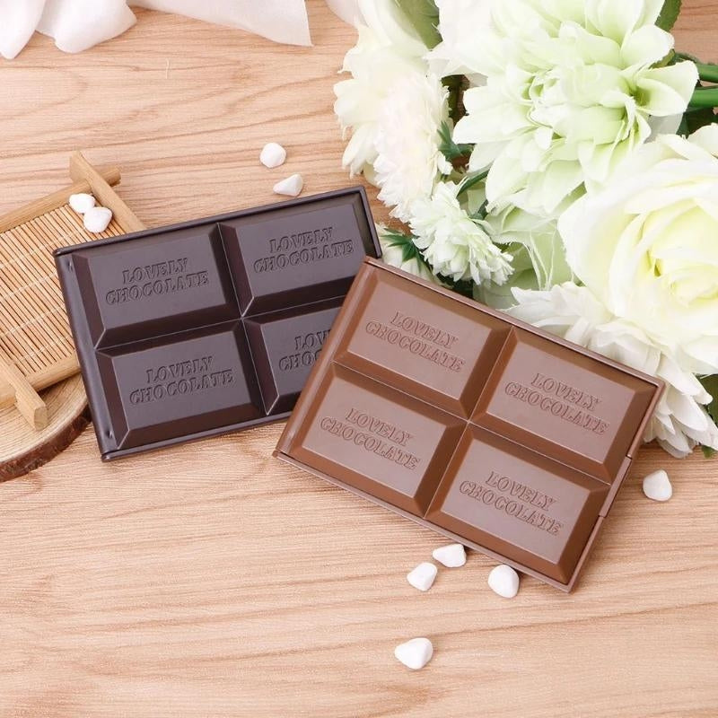 Miroir pliable fermé au design tablette de chocolat