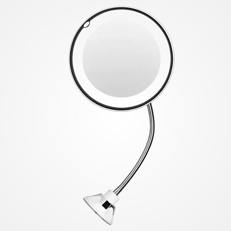 Miroir mural grossissant à éclairage LED allumé