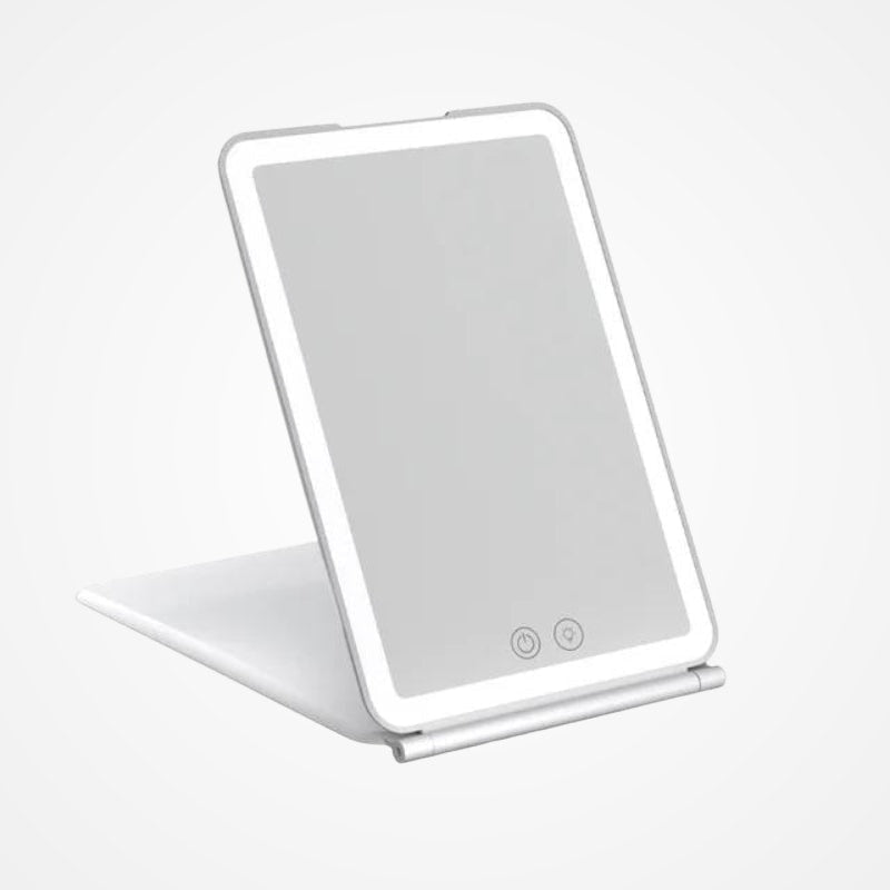 Miroir de maquillage LED portable avec zoom