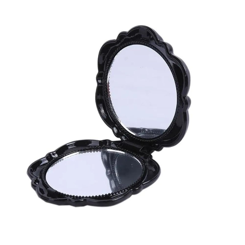 Miroir de poche forme rose ouvert