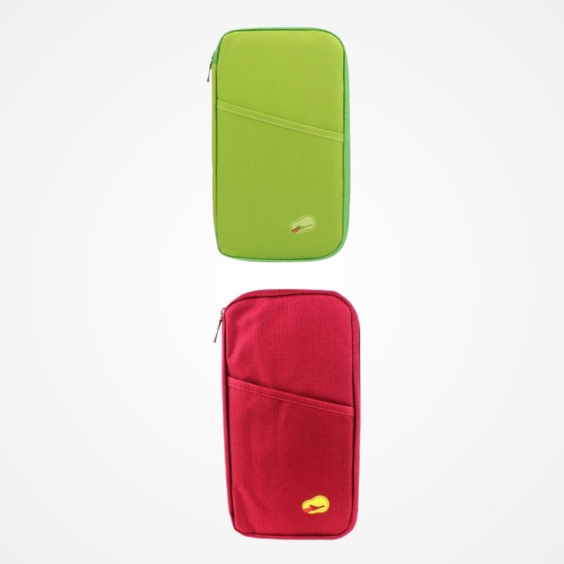 Détail de la fermeture de la pochette de voyage