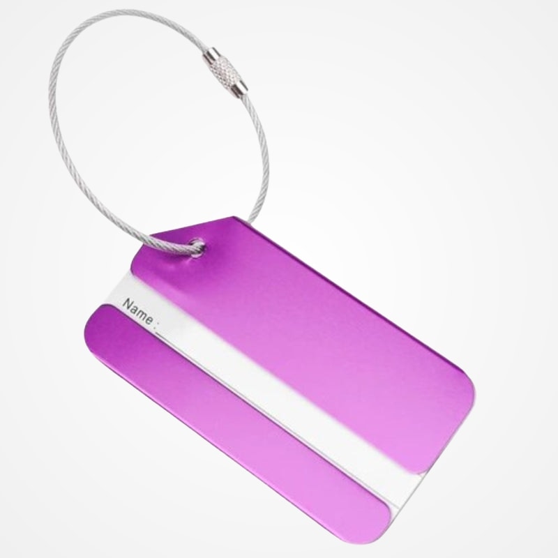 Fenêtre d'identification du porte-étiquette de valise