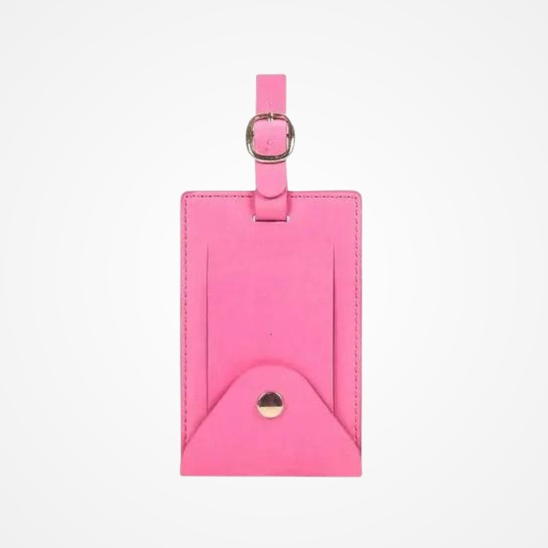Porte-étiquette de bagage en PU coloré