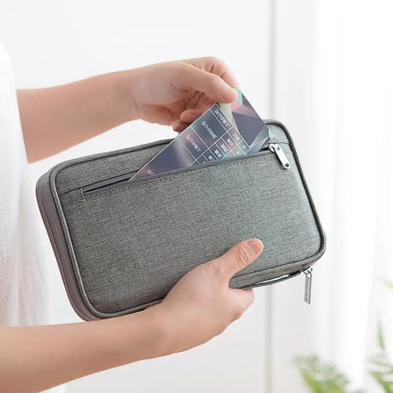 Poche zippée intérieure du portefeuille de voyage