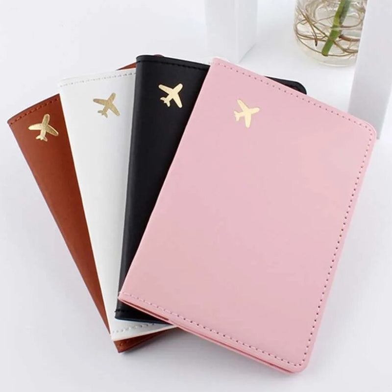 Étui passeport en simili cuir coloris rose