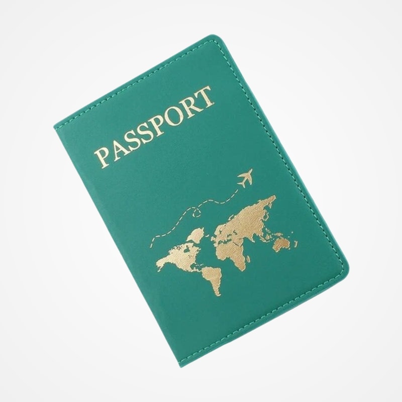 Étui passeport en liège naturel vu de face