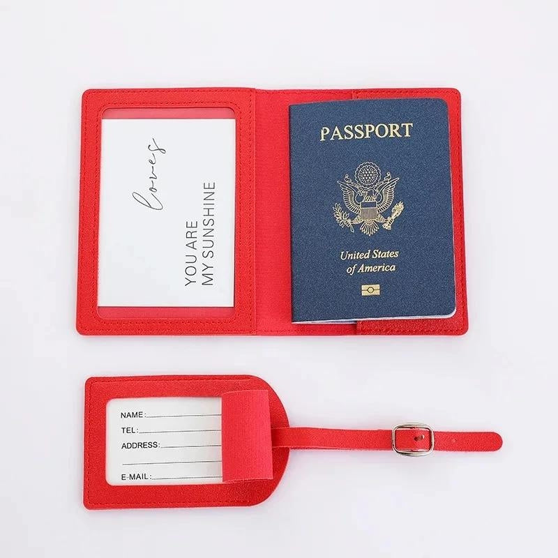 Protège-passeport ouvert avec passeport inséré