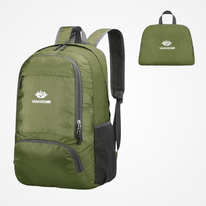 Vue arrière et bretelles du sac à dos imperméable