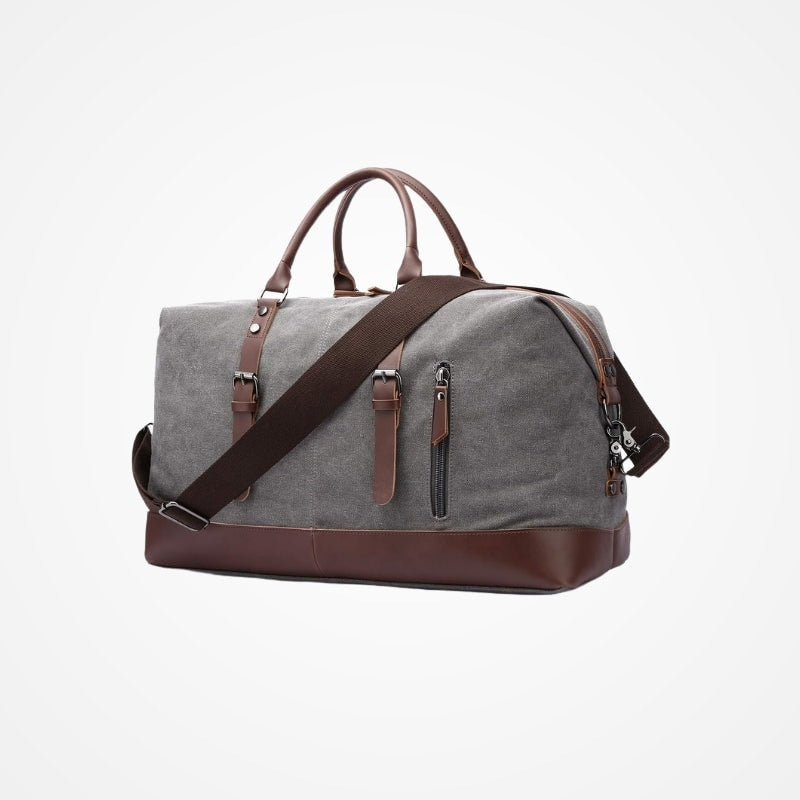 Sac de voyage en toile canvas avec détails en cuir