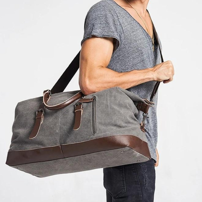 Vue de face du sac week-end en canvas